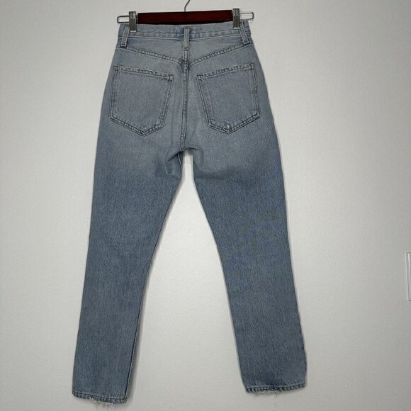 Agolde Riley High Rise Straight Crop Jeans Size 23 Clear Skies A056-1141 - Picture 2 of 12
